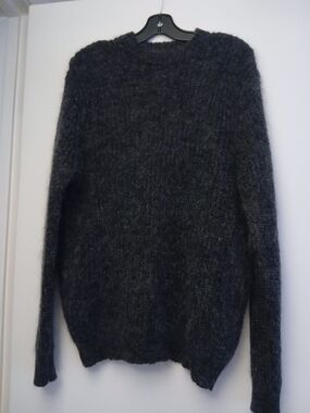 Le 31 Men's Crewneck Sweater in Dark Charcoal